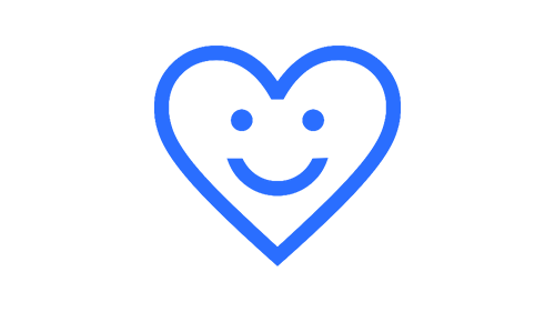 Icon of a heart with a smiley face inside