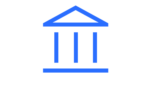 An icon of a columned building