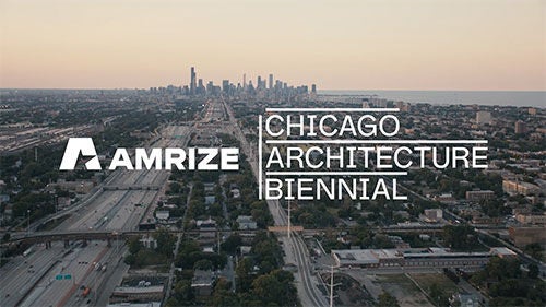 An aerial view of the Chicago skyline at dusk