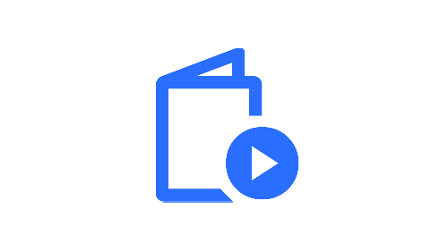 Icon of a folder with a play button