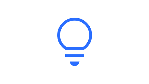 An icon of a lightbulb
