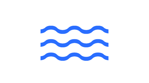 An icon of three horizontal waves on top of one another